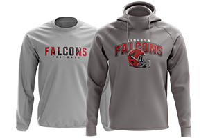 grey shirts with red falcons logo